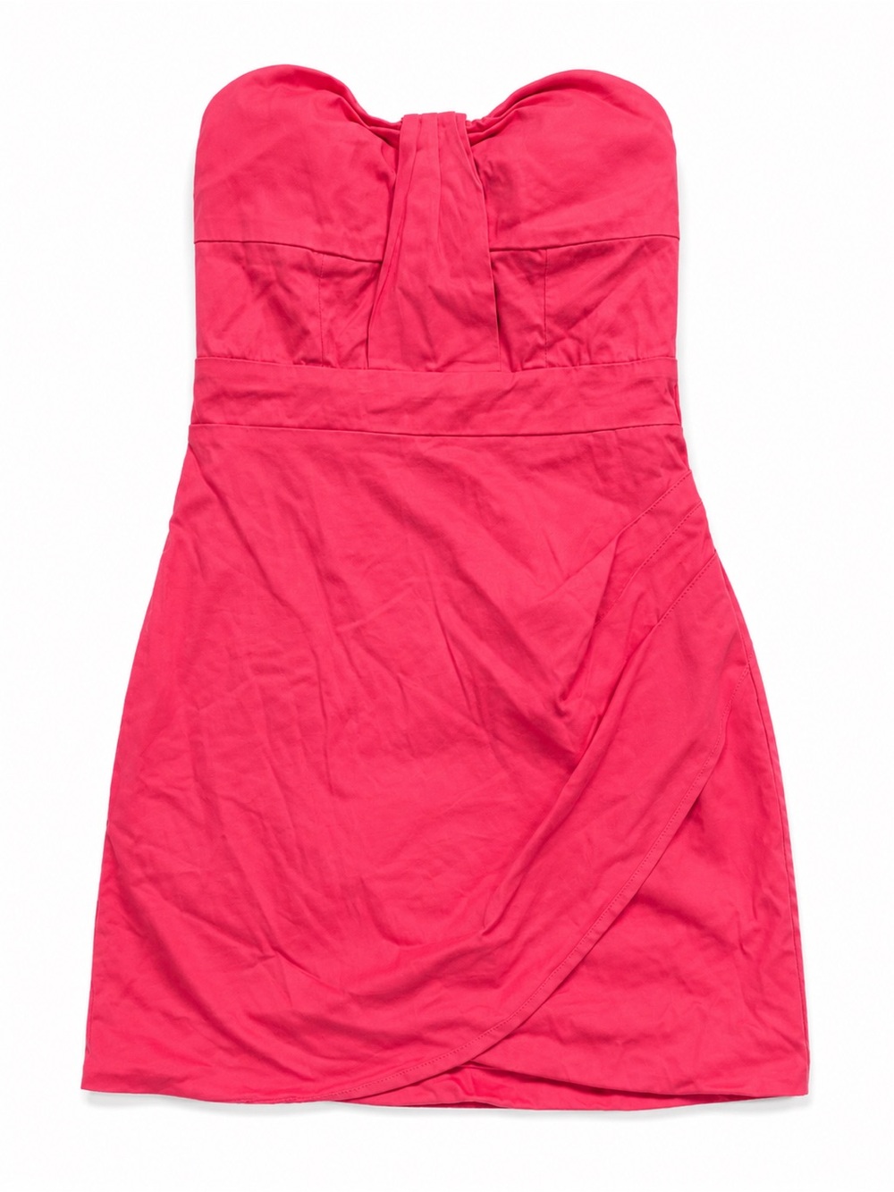 Y2K Charlotte Russe Strapless Sweetheart Mini Dress in Hot Pink